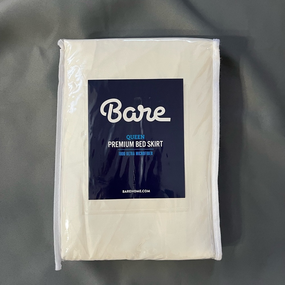 Bare Home Cream Queen Bed Skirt